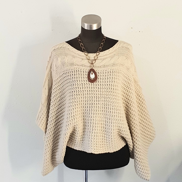 MAK B By mak Poncho Sweater - Picture 1 of 6
